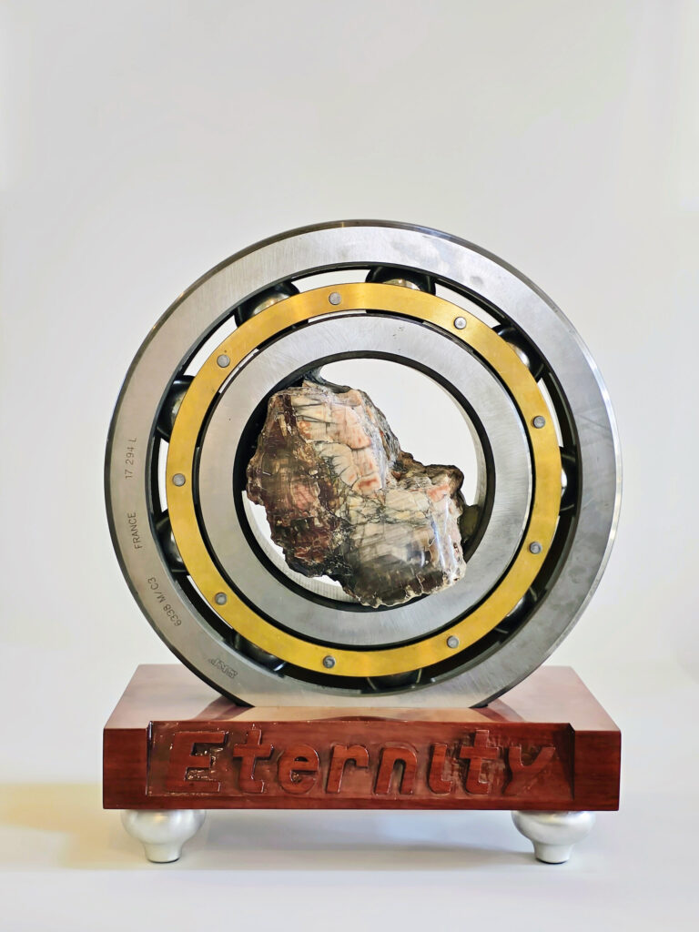 Eternity Relic — petrified wood art object by Petravo